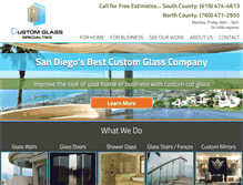 Tablet Screenshot of customglassspecialties.com